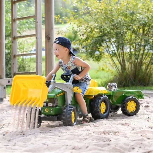 Trattore a pedali John Deere con pala e rimorchio ROLLY TOYS 023110 ROLLY TOYS