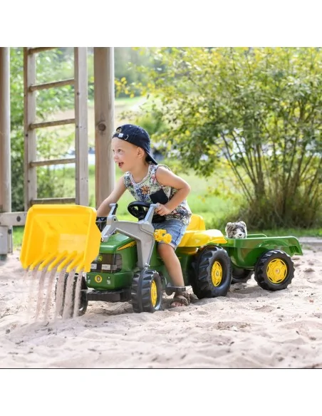 Trattore a pedali John Deere con pala e rimorchio ROLLY TOYS 023110 ROLLY TOYS