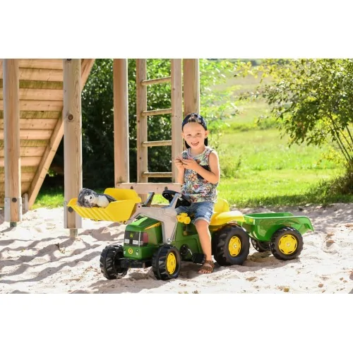 Trattore a pedali John Deere con pala e rimorchio ROLLY TOYS 023110 ROLLY TOYS