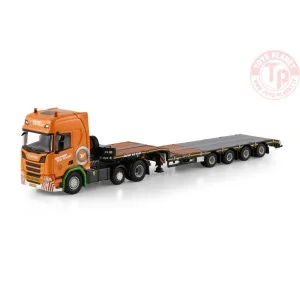 SCANIA R HIGHLINE CR20H 6X2 MIDLIFT AXLE SEMI LOW LOADER - 4 AXLE Holtrop vd Vlist WSI 01-4956 WSI MODELS