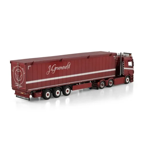 1/50 J. Groeneveld Transport SCANIA R NORMAL CR20N 6X2 TAG AXLE VOLUME TRAILER - 3 AXLE WSI 01-4944 WSI MODELS