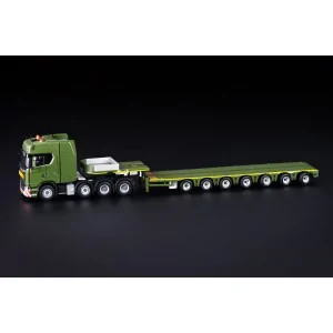 1/50 Scania S Serie semi low loader 7 axle Olive Green IMC MODELS 33-0217 IMC MODELS