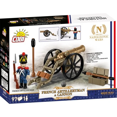 Napeleon French Artilleryman & Cannon COBI 20093 COBI
