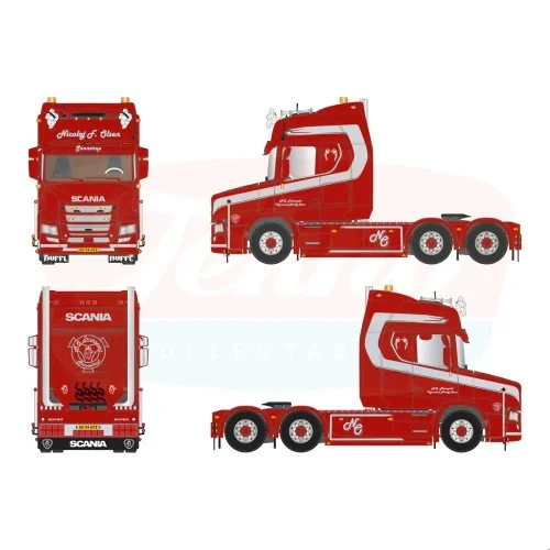 1/50 Nicolaj F. Olsen Scania Tuft R Highline 6x2 TEKNO 90040 TEKNO