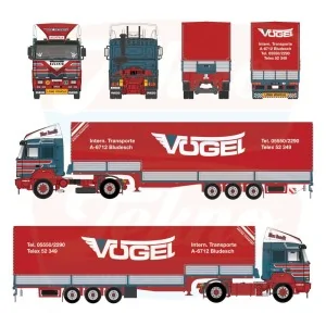 1/50 Vogel Iveco Turbostar 4x2 con rimorchio 3 assi centinato TEKNO 87943 TEKNO