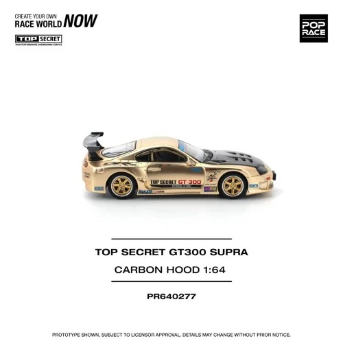 1/64 Top Secret GT300 Supra Carbon - Oro cromato PR640277 POP RACE