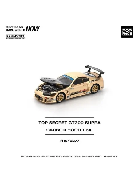 1/64 Top Secret GT300 Supra Carbon - Oro cromato PR640277 POP RACE