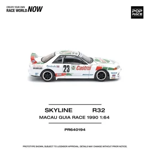 1/64 Nissan Skyline R32 Macao Guia Race N23 PR640194 POP RACE
