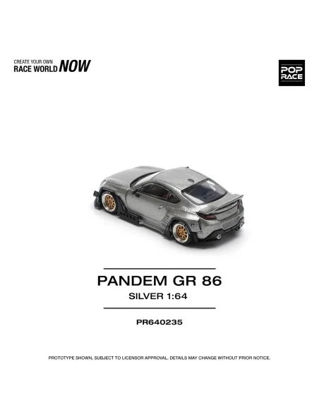 1/64 PANDEM GR86 - ARGENTO PR640235 POP RACE