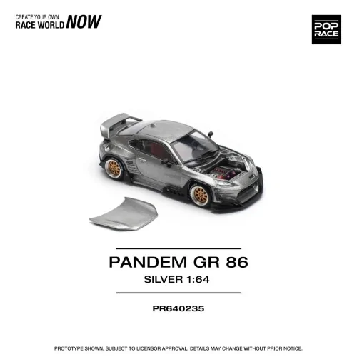 1/64 PANDEM GR86 - ARGENTO PR640235 POP RACE