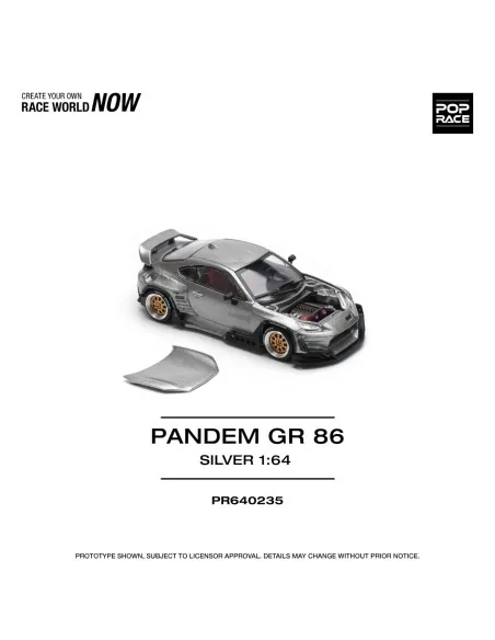 1/64 PANDEM GR86 - ARGENTO PR640235 POP RACE