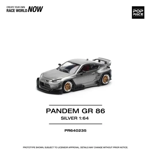 1/64 PANDEM GR86 - ARGENTO PR640235 POP RACE