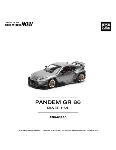 1/64 PANDEM GR86 - ARGENTO PR640235 POP RACE