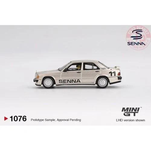 1:64 MERCEDES-BENZ 190E 2.3-16 N11 AYRTON SENNA W/ FIGURE RACE OF CHAMPIONS 1984 MGT01076-L MINI GT