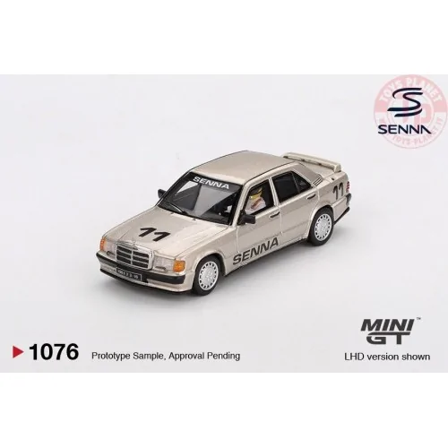 1:64 MERCEDES-BENZ 190E 2.3-16 N11 AYRTON SENNA W/ FIGURE RACE OF CHAMPIONS 1984 MGT01076-L MINI GT