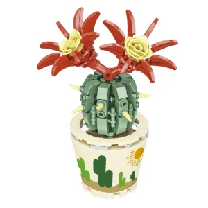 Vaso con fiore rosso 174pz CUB110 CUBIX