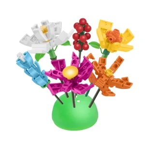 3 Ovetti portafiori con fiori CUB116 CUBIX