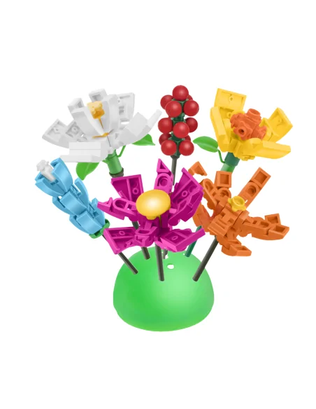 3 Ovetti portafiori con fiori CUB116 CUBIX