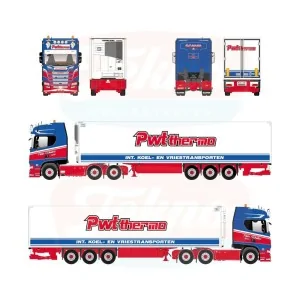 1/50 Peter Wouters Scania NGS Highline con semirimorchio refrigerato a 3 assi TEKNO 89905 TEKNO