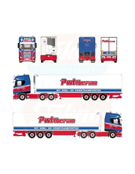 1/50 Peter Wouters Scania NGS Highline con semirimorchio refrigerato a 3 assi TEKNO 89905 TEKNO