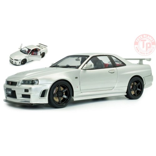 S1804312 1/18 NISSAN SKYLINE (R34) GT-R Z TUNE 1999 SILVER SOLIDO