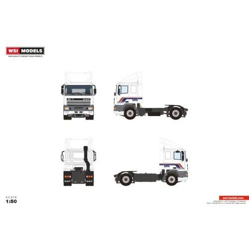1/50 DAF 95 COMFORT CAB 4X2 WSI 04-2260 WSI MODELS