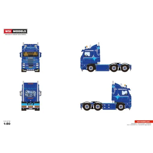 1/50 Toftegaard SCANIA 3 SERIES STREAMLINE 6X2 TAG AXLE WSI 01-5230 WSI MODELS