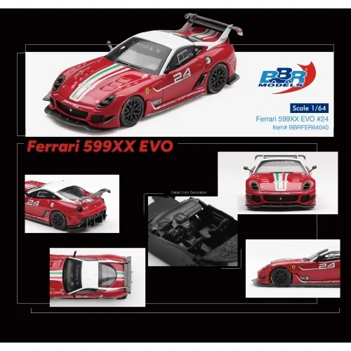1:64 FERRARI 599XX EVO n24 2011 BBRFER64040 BBR MODELS 1:64