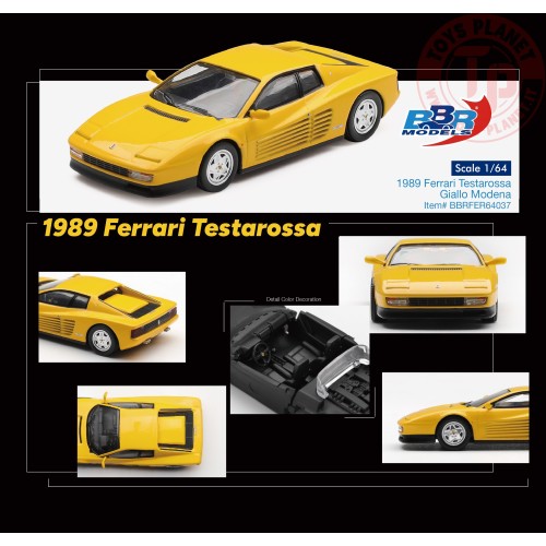 BBRFER64037 1:64 FERRARI TESTAROSSA GIALLO MODENA 1989 25,90 € BBR