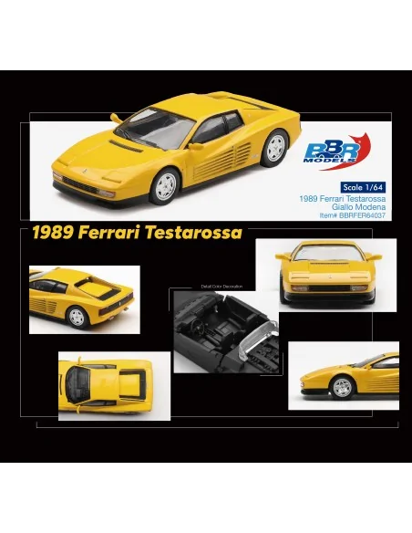 1:64 FERRARI TESTAROSSA GIALLO MODENA 1989 BBRFER64037 BBR MODELS 1:64