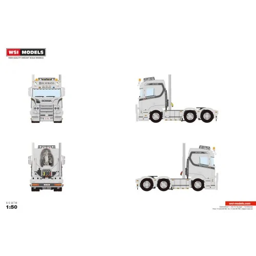 1/50 Becatrans SCANIA R NORMAL CR20N 6X2 TWIN STEER WSI 01-5289 WSI MODELS
