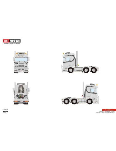 1/50 Becatrans SCANIA R NORMAL CR20N 6X2 TWIN STEER WSI 01-5289 WSI MODELS