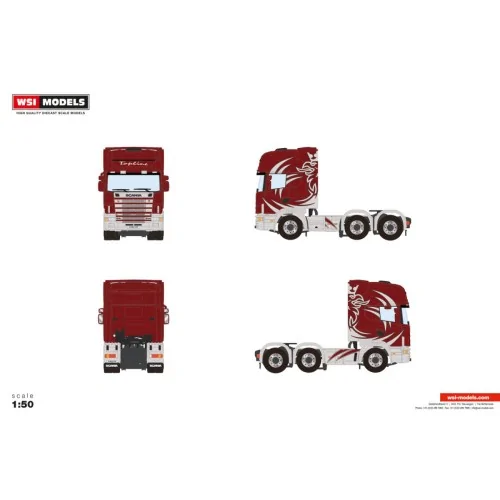 1/50 SCANIA 4 SERIES TOPLINE 6X2 TWIN STEER WSI 04-2248 WSI MODELS