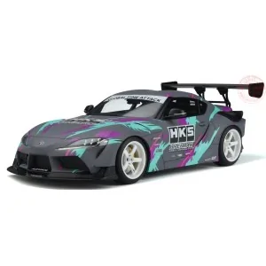 Toyota HKS GR Supra Grey 2019 1:18 GT407 GT SPIRIT