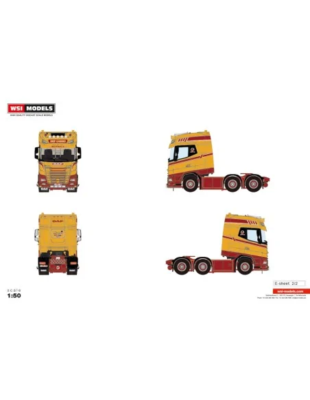 1/50 BKP Cargo DAF XG+ 6X2 TWIN STEER WSI 01-5215 WSI MODELS