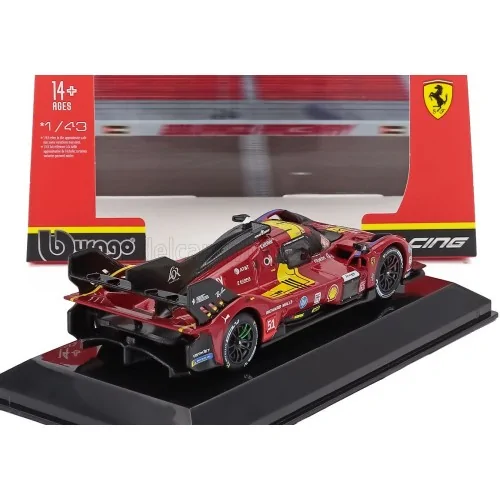 1/43 FERRARI 499P 3.0L TURBO V6 TEAM FERRARI AF CORSE N 51 3rd 24h LE MANS 2025 PIER GUIDI CALADO GIOVINAZZI CON VETRINA BU 1...
