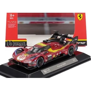 1/43 FERRARI 499P 3.0L TURBO V6 TEAM FERRARI AF CORSE N 51 3rd 24h LE MANS 2025 PIER GUIDI CALADO GIOVINAZZI CON VETRINA BU 1...