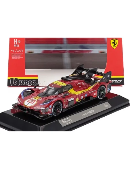 1/43 FERRARI 499P 3.0L TURBO V6 TEAM FERRARI AF CORSE N 51 3rd 24h LE MANS 2025 PIER GUIDI CALADO GIOVINAZZI CON VETRINA BU 1...
