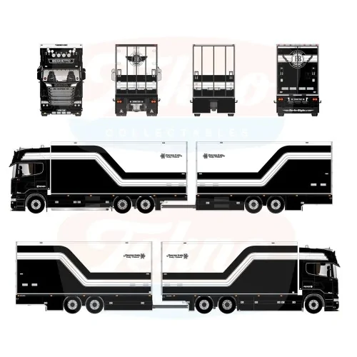 1/50 Beghetto Scania R Streamline Topline combi met 2-assige wipka TEKNO 90340 TEKNO