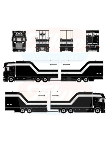1/50 Beghetto Scania R Streamline Topline combi met 2-assige wipka TEKNO 90340 TEKNO