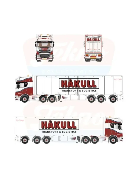 1/50 Morten Christensen - Håkull Scania NGS Highline 6x2 met 3-assige gesloten oplegger TEKNO 90087 TEKNO