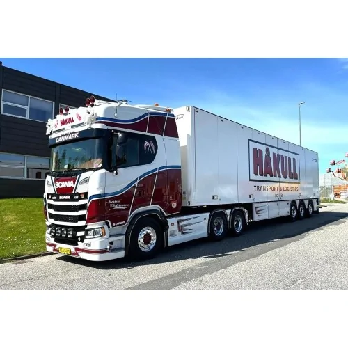 1/50 Morten Christensen - Håkull Scania NGS Highline 6x2 met 3-assige gesloten oplegger TEKNO 90087 TEKNO