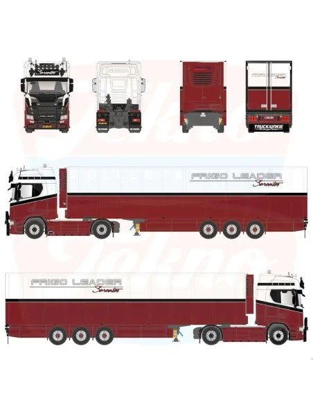 1/50 Sarantos Scania NGS Highline 4x2 met 3-assige koeloplegger TEKNO 90891 TEKNO