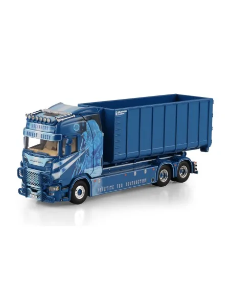 1/50 Molander SCANIA S HIGHLINE CS20H RIGED TRUCK WITH HOOKLIFT SYSTEM 6X2 TAG AXLE + 40M3 CONTAINER WSI 01-4882 WSI MODELS