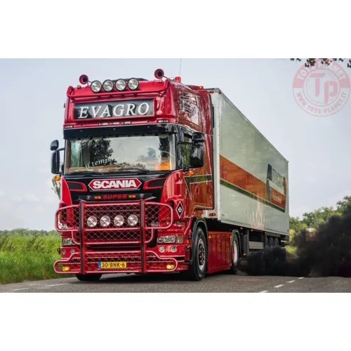1/50 SCANIA R6 TOPLINE 4X2 REEFER TRAILER - 3 AXLE Evagro WSI 01-4996 WSI MODELS