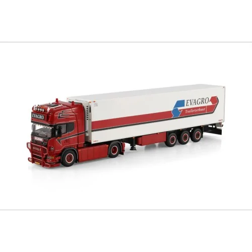 1/50 SCANIA R6 TOPLINE 4X2 REEFER TRAILER - 3 AXLE Evagro WSI 01-4996 WSI MODELS