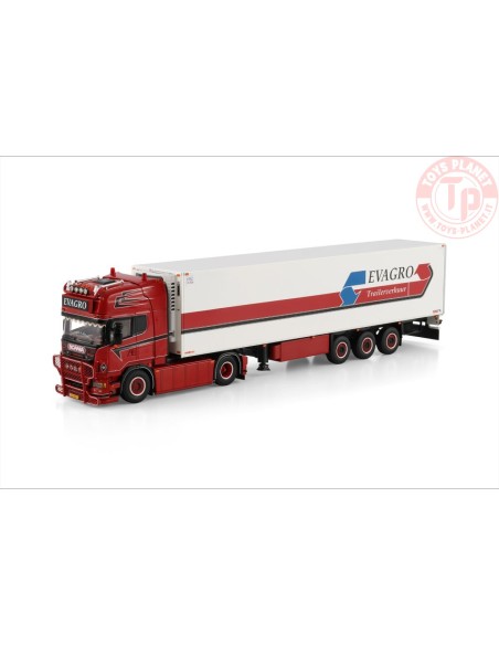 WSI 01-4996 1/50 SCANIA R6 TOPLINE 4X2 REEFER TRAILER - 3 AXLE Evag
