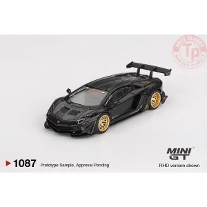 1:64 LAMBORGHINI AVENTADOR LBWORKS LIMITED EDITION MATTE BLACK 2025 MGT01087-L MINI GT