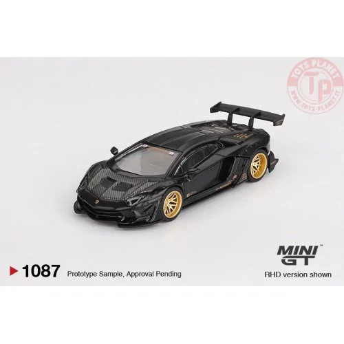 1:64 LAMBORGHINI AVENTADOR LBWORKS LIMITED EDITION MATTE BLACK 2025 MGT01087-L MINI GT