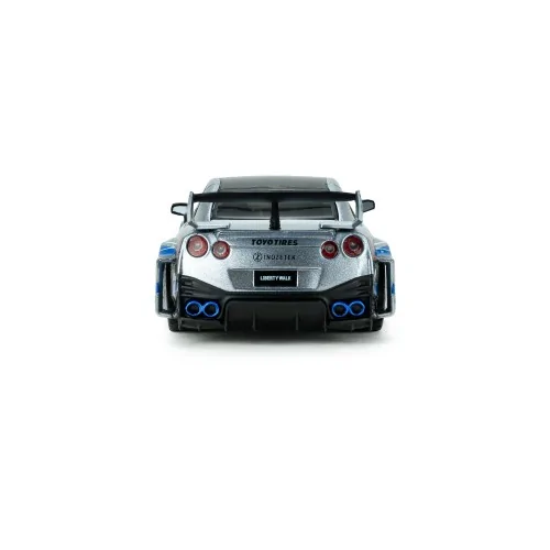 1/43 NISSAN GT-R (R35) LIBERTY WALK SILHOUETTE SILVER AND BLUE S4311211 SOLIDO